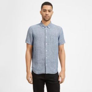 Everlane Men's Linen Short-Sleeve Standard Fit Shirt - L